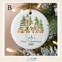 Customizable Ceramic Christmas Ornament 2.75"  First Christmas (Made to Order)