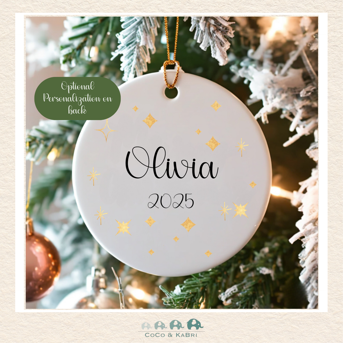 Christmas Ornament (Ceramic) - Bunny 2025