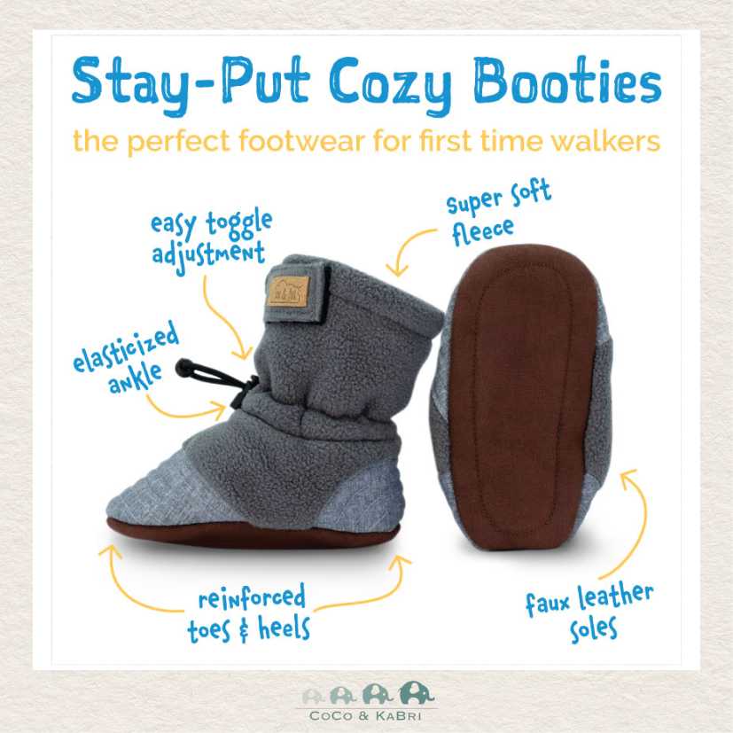 π¨π¦ Jan & Jul Baby Stay - Put Cozy Booties | Heather Grey, CoCo & KaBri Children's Boutique