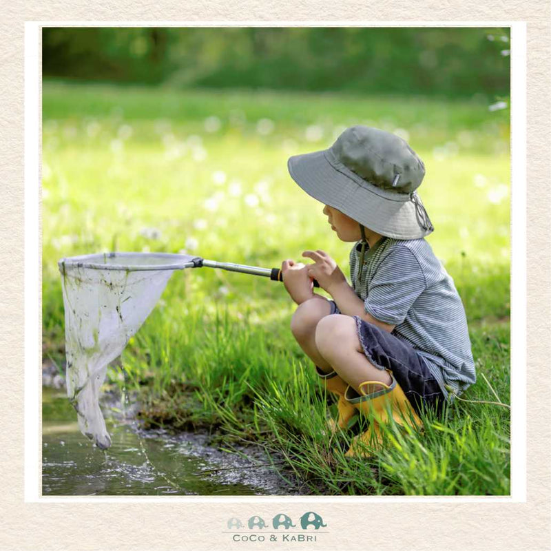 Jan & Jul: Grow With Me Cotton Bucket Hat - Army Green, CoCo & KaBri Children's Boutique