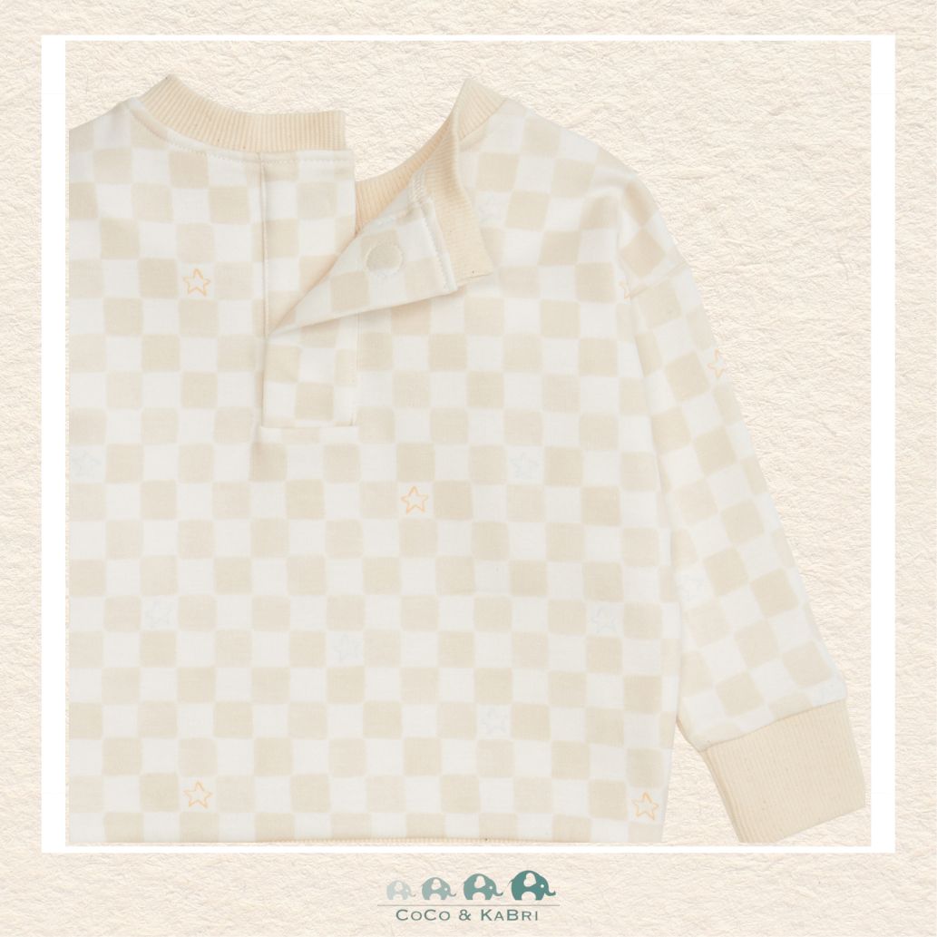 Magnetic Me Chamois Checkerboard Brushed Fleece Sweatsuit, CoCo & KaBri Children's Boutique