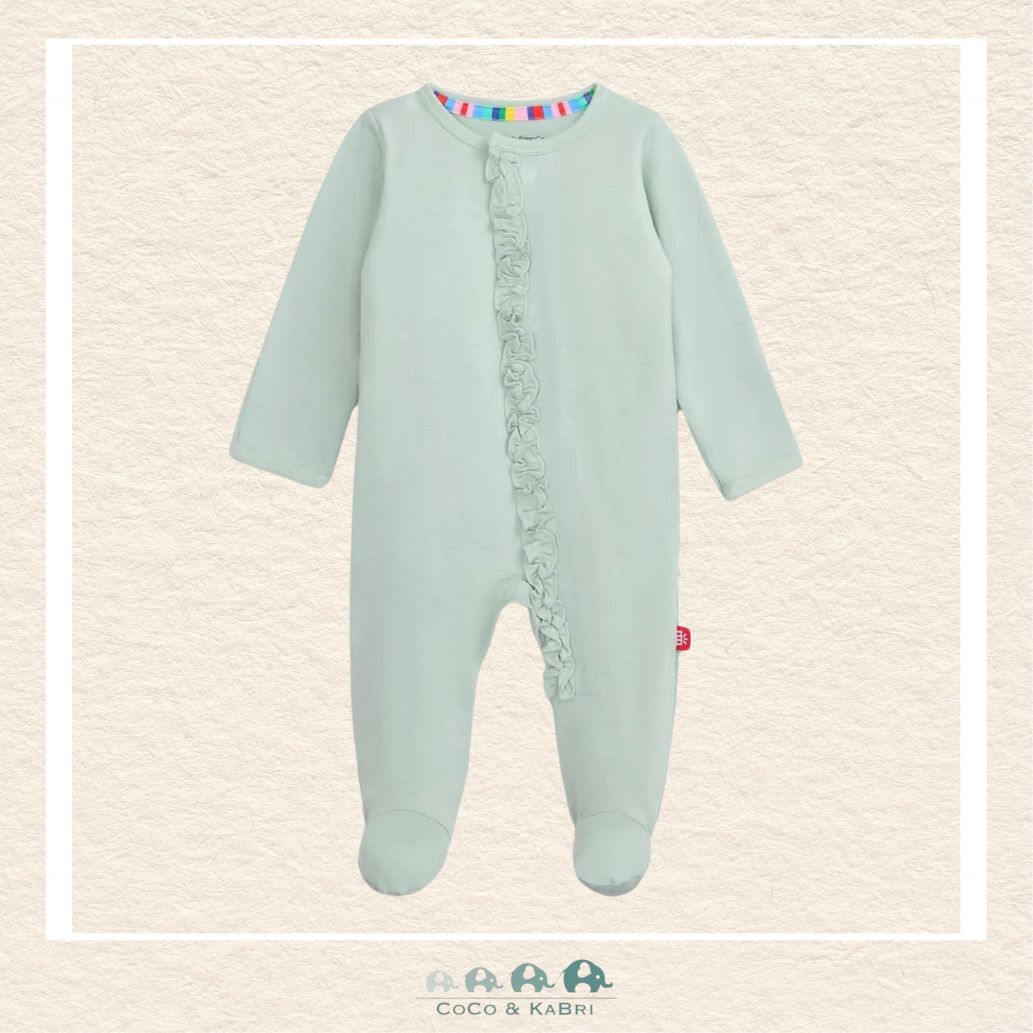 Magnetic Me: Seafoam Modal Ruffle Footie, CoCo & KaBri Children's Boutique