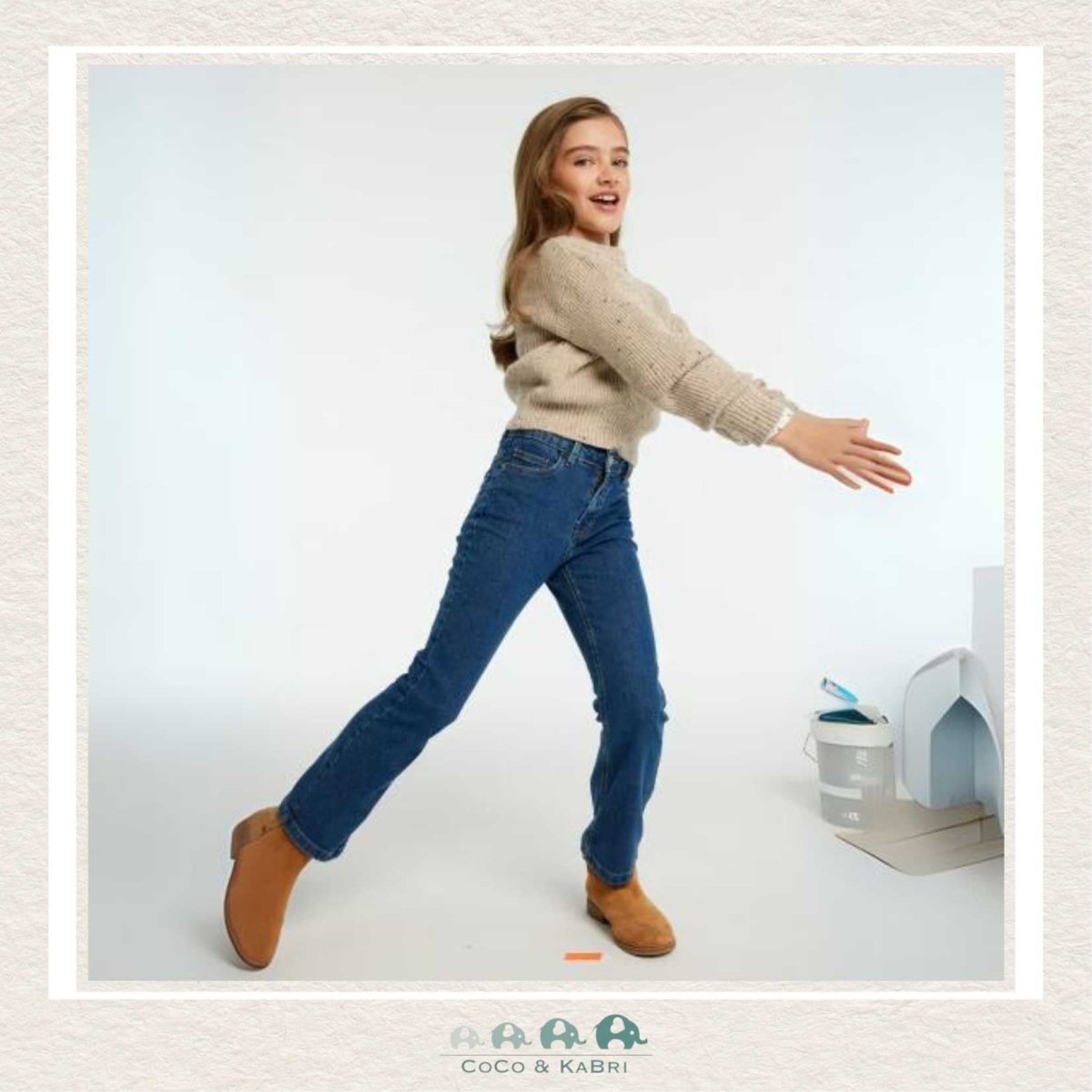Mayoral Girls Basic Jeans Medium Wash Slim Fit 8