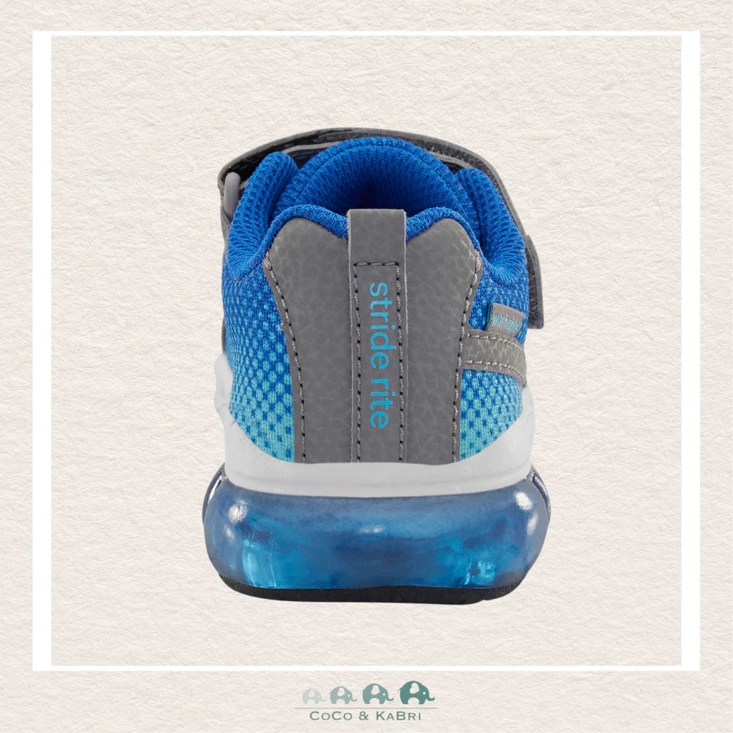 Stride Rite Surge Bounce Running Shoe - Grey/Blue Light Up (U4), CoCo & KaBri Children's Boutique