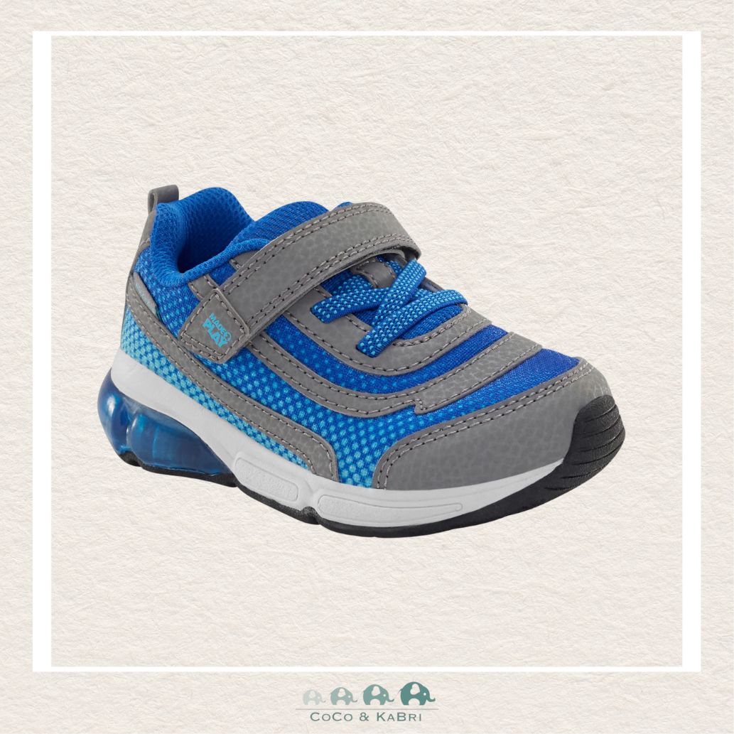 Stride Rite Surge Bounce Running Shoe - Grey/Blue Light Up (U4), CoCo & KaBri Children's Boutique