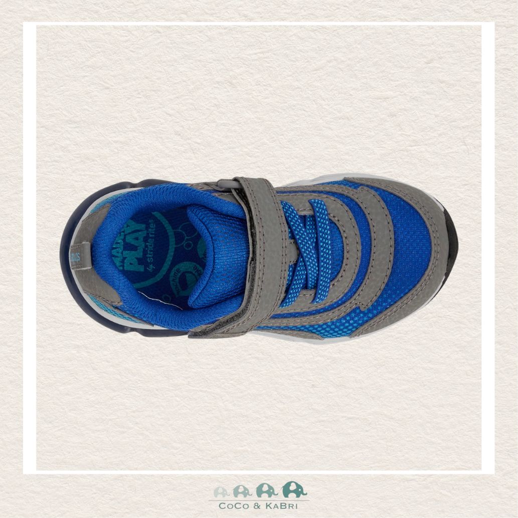 Stride Rite Surge Bounce Running Shoe - Grey/Blue Light Up (U4), CoCo & KaBri Children's Boutique