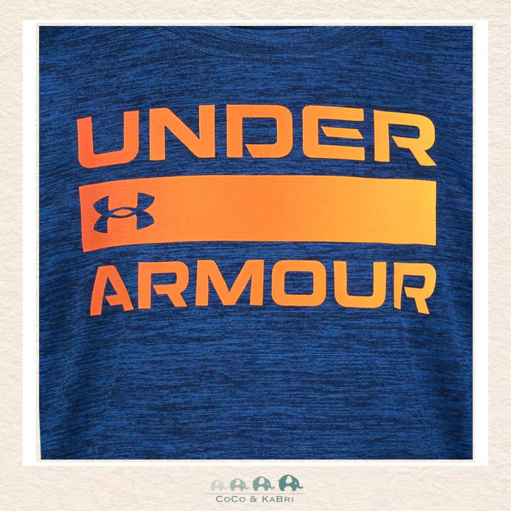 Under Armour: Boys' Long Sleeve Tshirt - Navy/Orange, CoCo & KaBri Children's Boutique