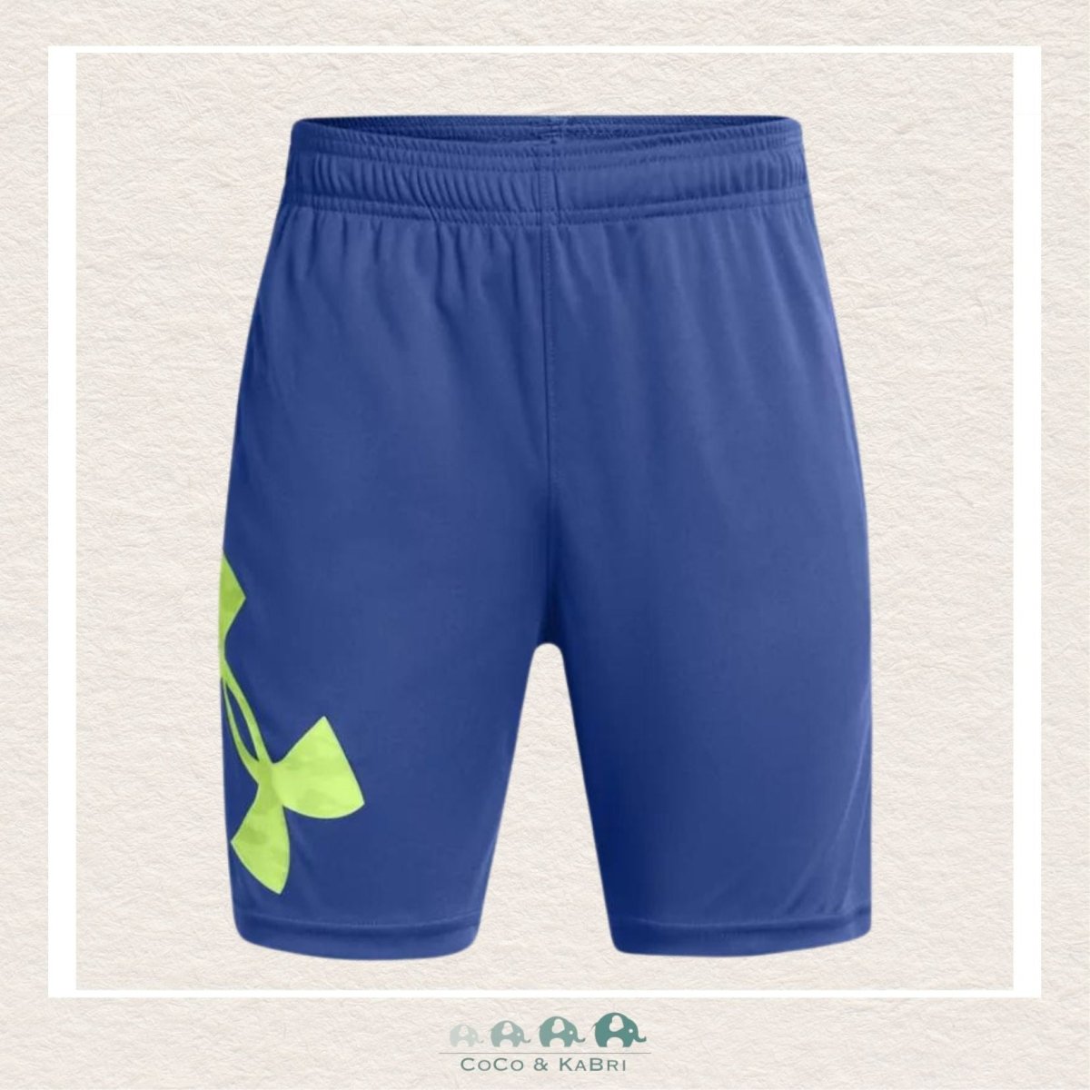 Under Armour Youth Boys Tech Big Logo Shorts Blue Green
