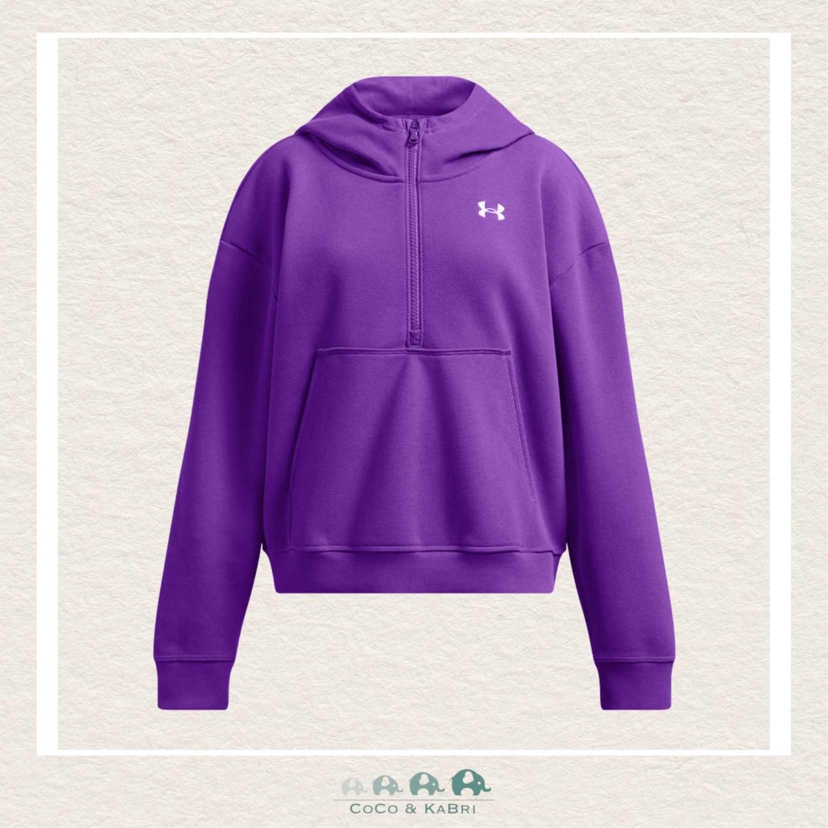 Under Armour Youth Girls Rival Fleece 1 2 Zip Purple