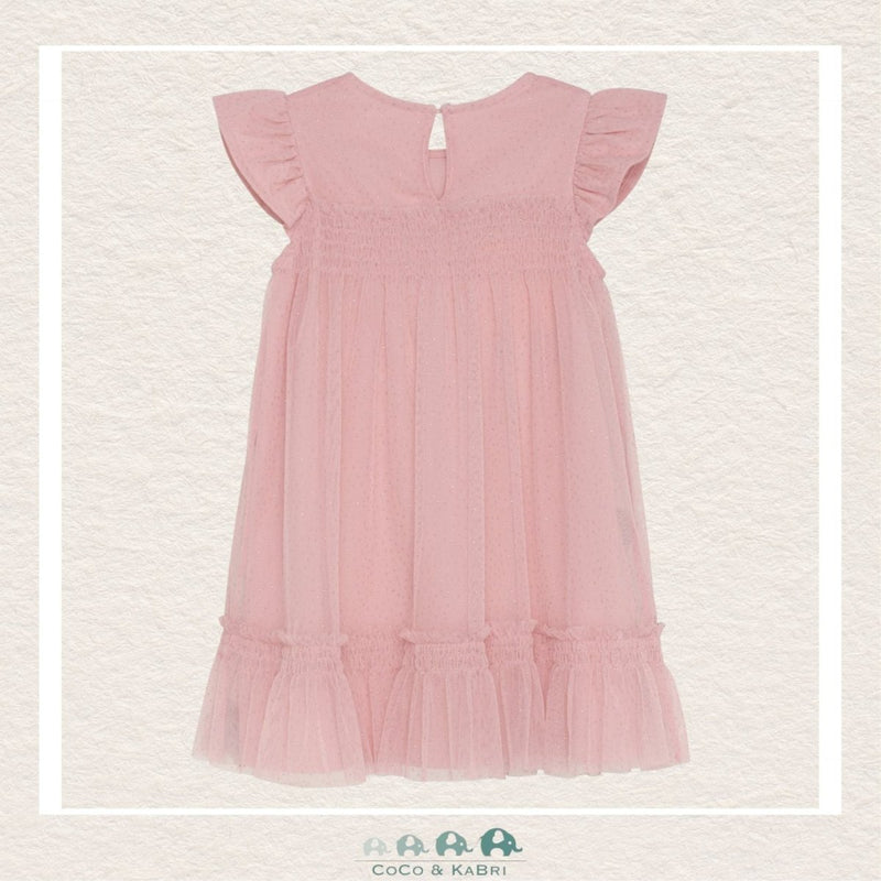 Creamie : Girls Pink Mesh Dress, CoCo & KaBri Children's Boutique