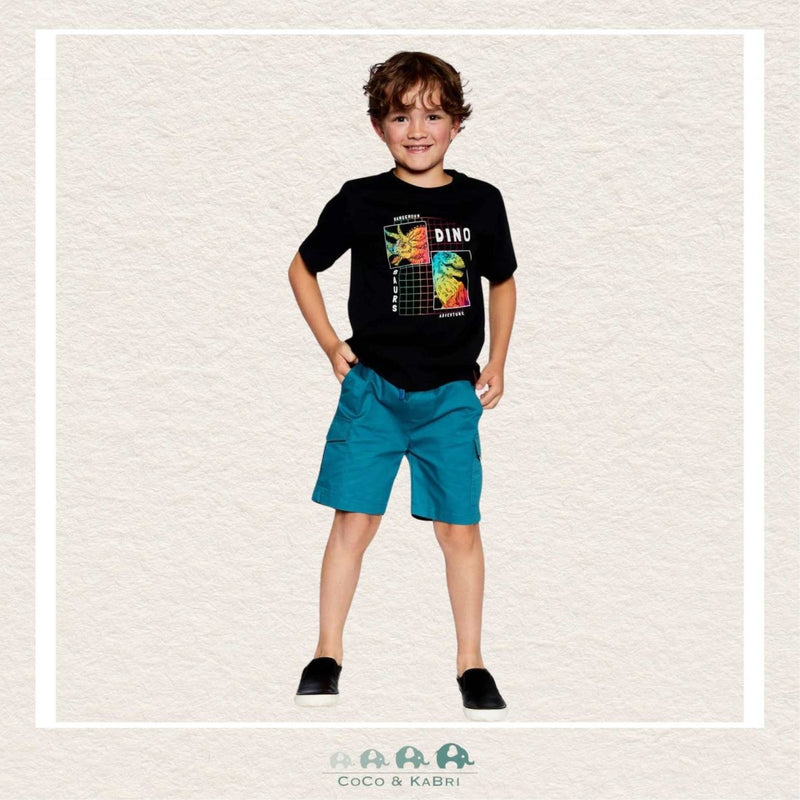Deux Par Deux: Boys Short Sleeve Black Dinosaur Tshirt, CoCo & KaBri Children's Boutique