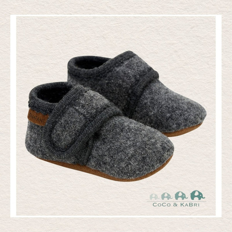 Enfant: Baby Wool Slippers (Dark Grey), CoCo & KaBri Children's Boutique