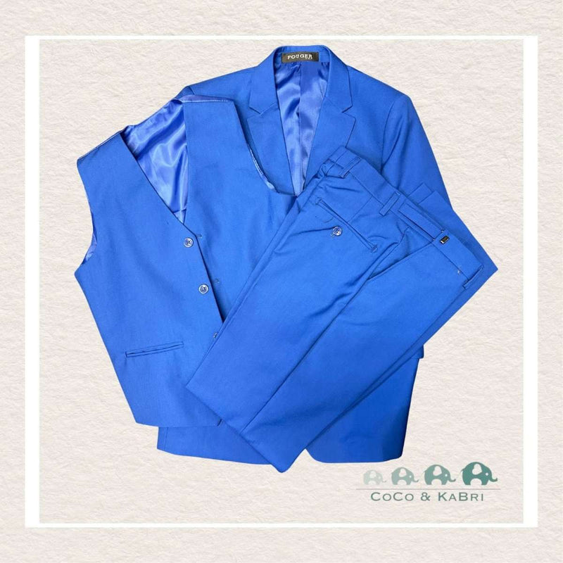 Fouger Suit: Three Piece (Jacket, Vest & Pant) - Indigo Blue, CoCo & KaBri Children's Boutique
