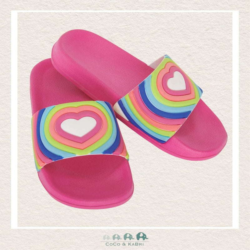Hatley: Rainbow Heart Slide on Sandals (N2), CoCo & KaBri Children's Boutique