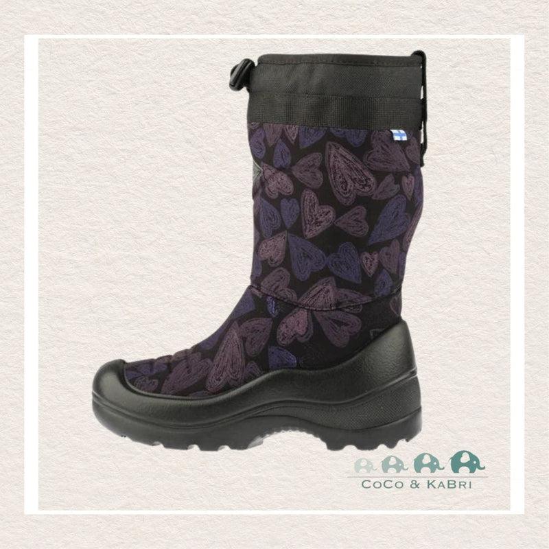 Kuoma: Lumilukko Villa Musta Winter Boot - Purple Heart - CoCo & KaBri