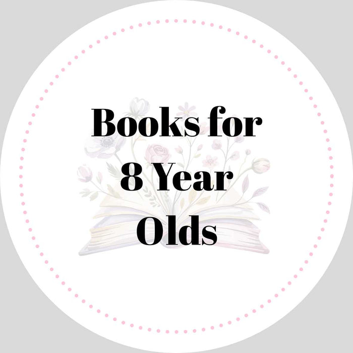 Books for 8 Year olds text over book