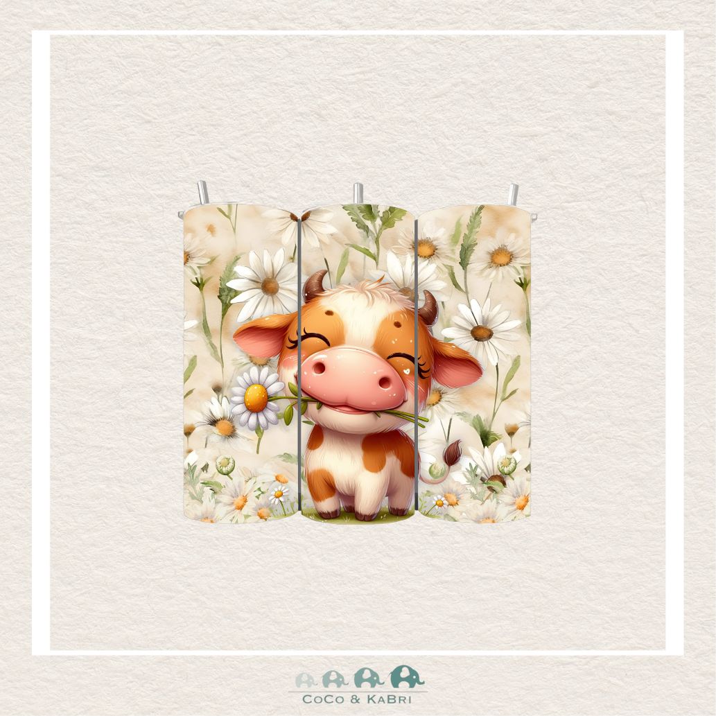 12 oz Stainless Steel Tumbler - Happy Baby Cow, CoCo & KaBri Children's Boutique