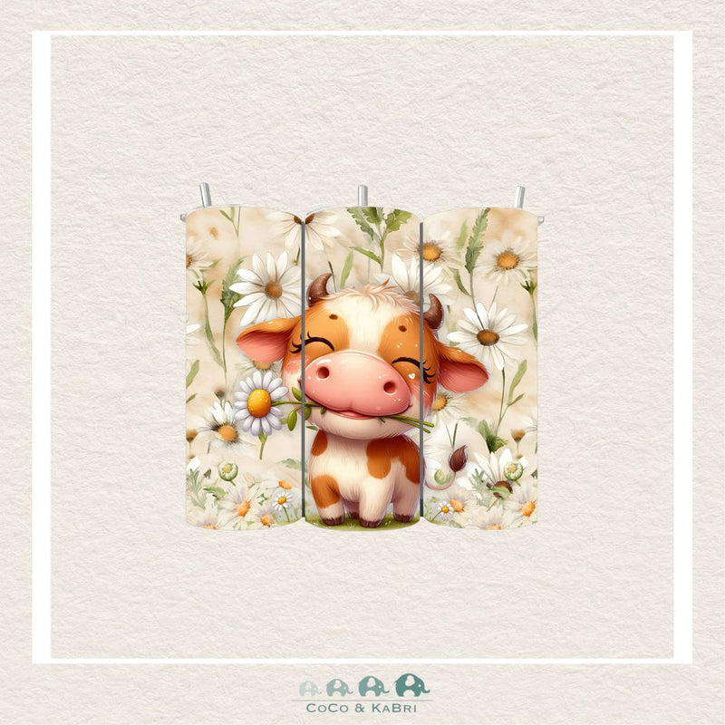 12 oz Stainless Steel Tumbler - Happy Baby Cow, CoCo & KaBri Children's Boutique