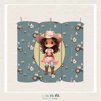 20 oz Stainless Steel Tumbler - Brunette Cowgirl, CoCo & KaBri Children's Boutique