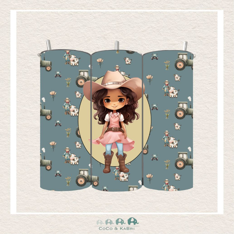 20 oz Stainless Steel Tumbler - Brunette Cowgirl, CoCo & KaBri Children's Boutique