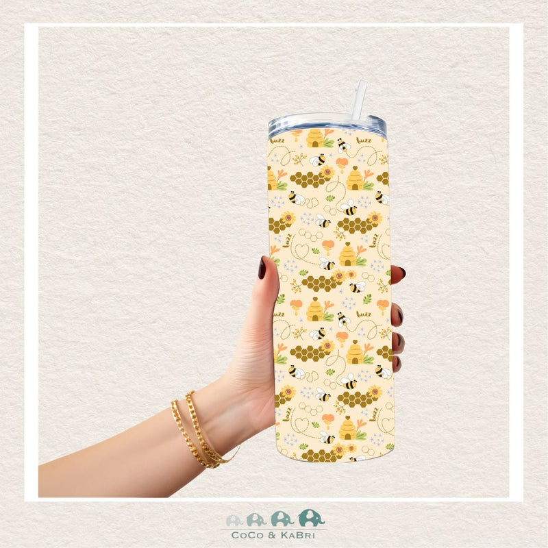 20oz Stainless Steel Tumbler - Honeycomb Bees, CoCo & KaBri Children's Boutique