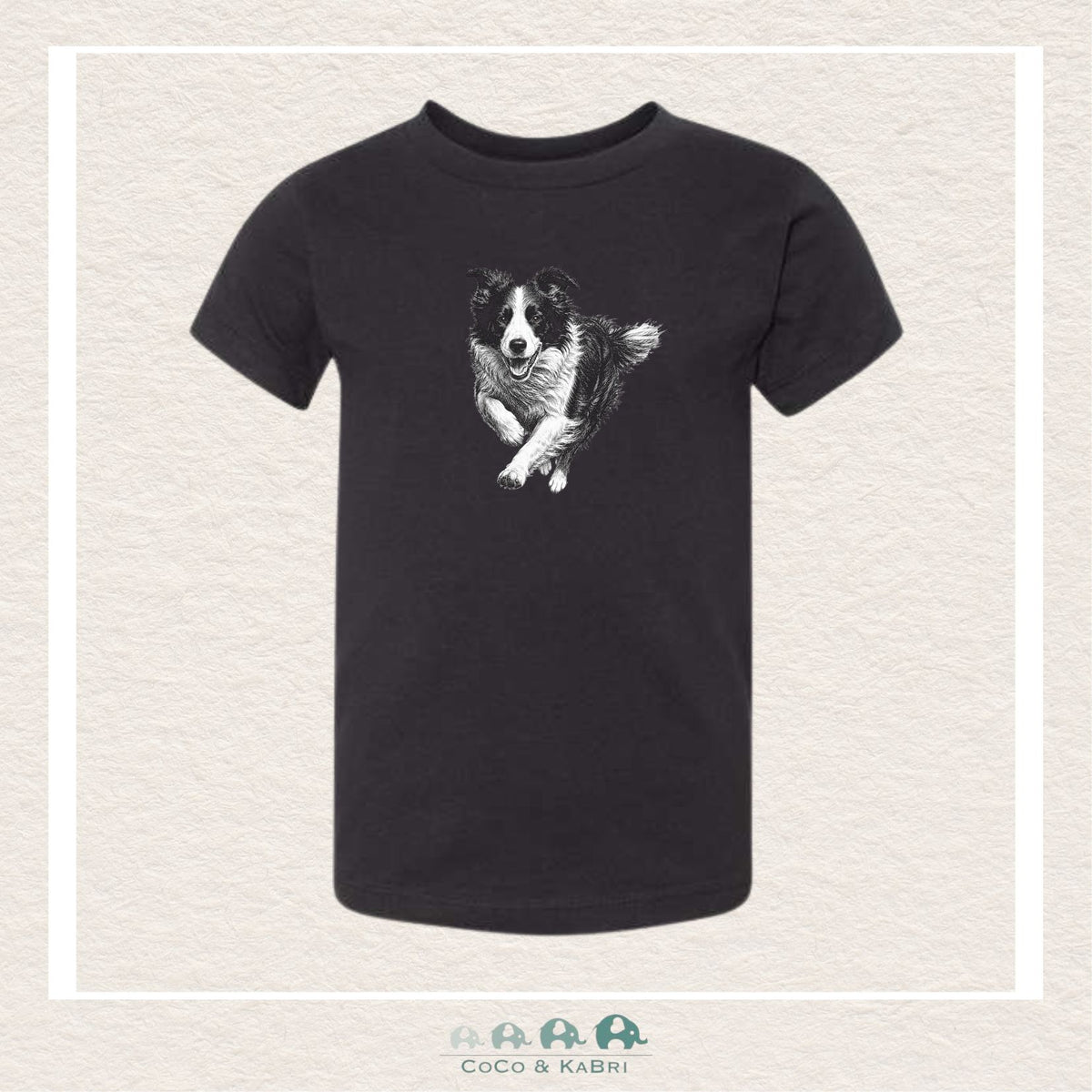 "The Georgia" Youth Black Tee - Border Collie