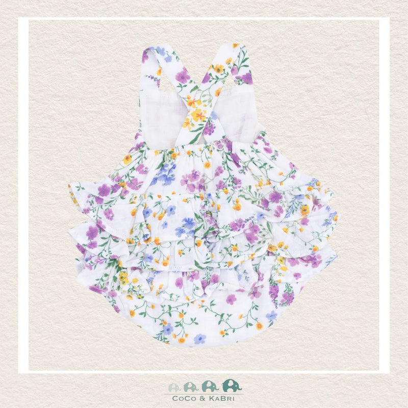 Angel Dear: Muslin Cottage Climbing Floral Ruffle Sunsuit