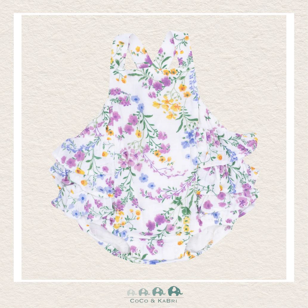 Angel Dear: Muslin Cottage Climbing Floral Ruffle Sunsuit