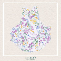 Angel Dear: Muslin Cottage Climbing Floral Ruffle Sunsuit
