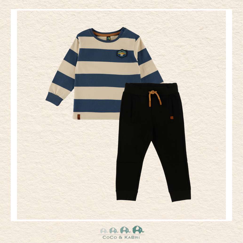 🇨🇦 Nano: Two Piece T-shirt Set Blue Stripes