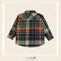🇨🇦 Nano:Baby Boy Plaid Green Shirt