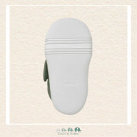 Light Gray sole on a Green Shoe