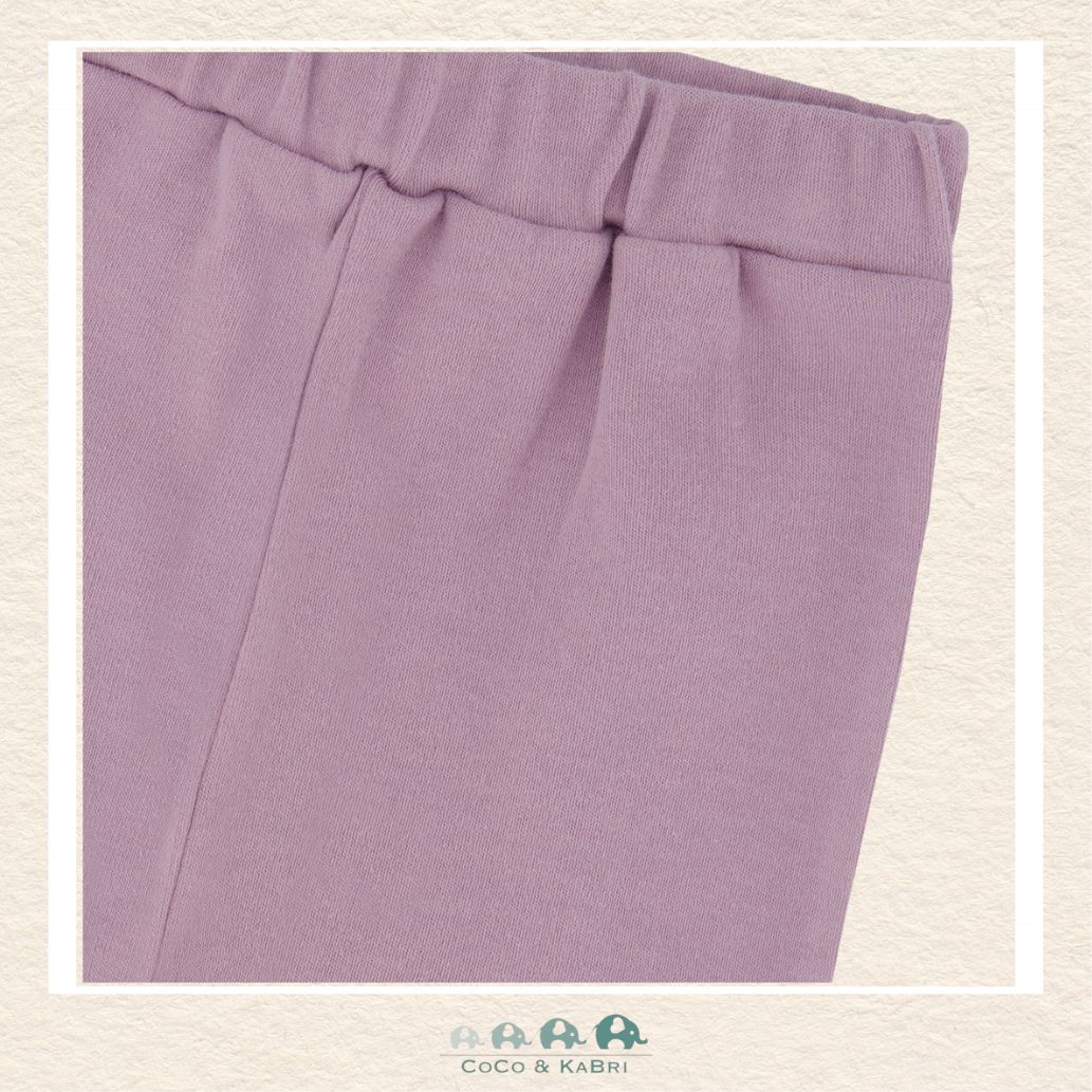 Deux Par Deux Purple Organic Cotton Pant & Flopral Top Set