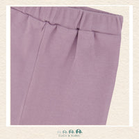 Deux Par Deux Purple Organic Cotton Pant & Flopral Top Set