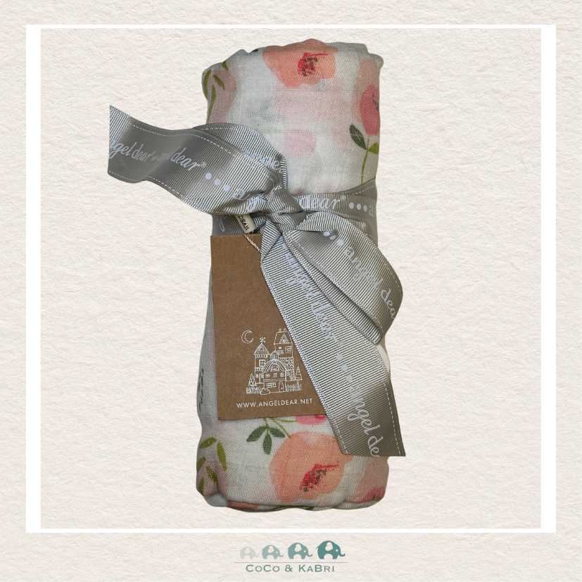Angel Dear Muslin Swaddle Blanket - Pink floral