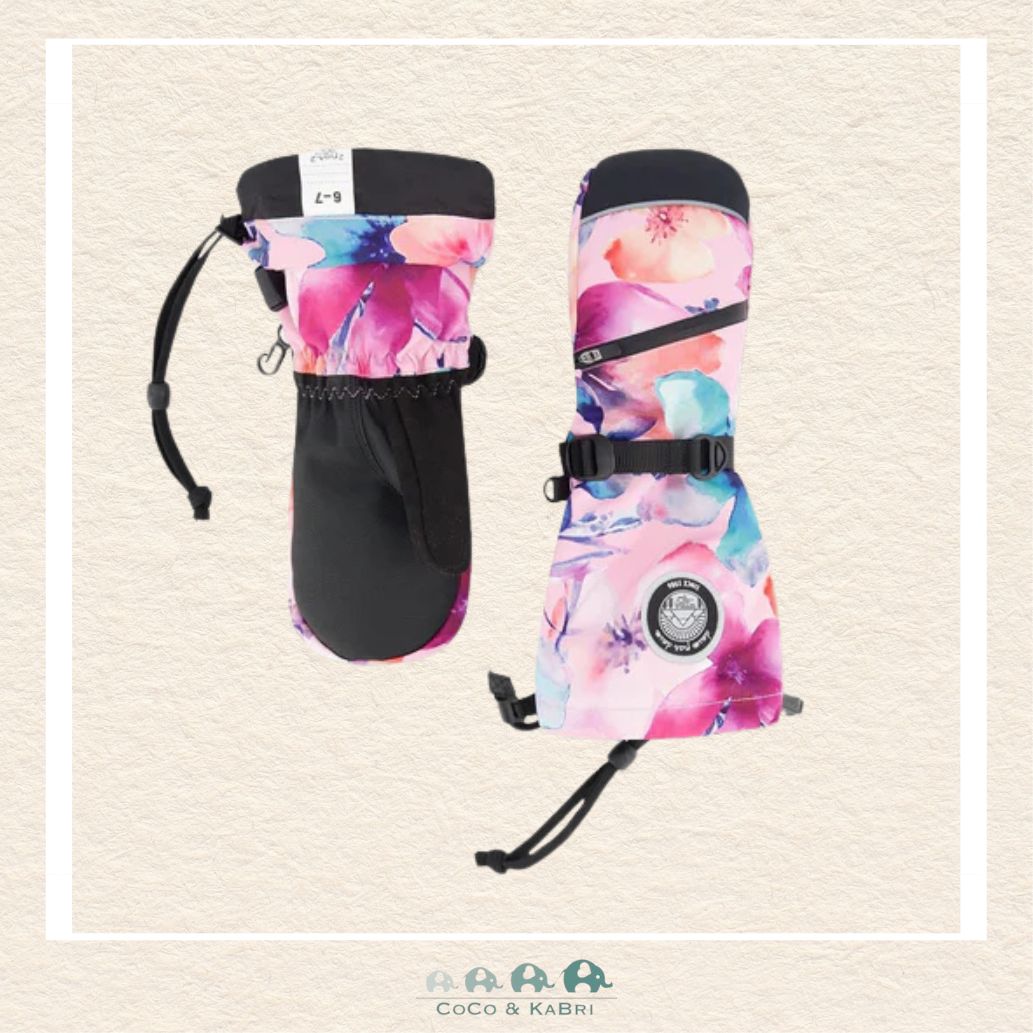 🇨🇦 Deux Par Deux Winter Mittens Teknik Watercolor Flower Pink