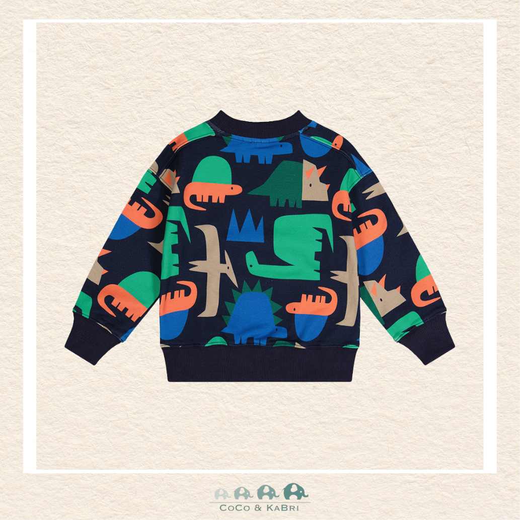 Deux par Deux: Fleece Geomoetric Dinosaur Sweatshirt