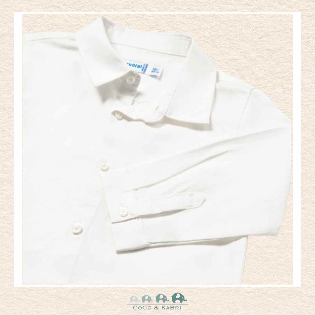 Mayoral: Boys White Long Sleeve Dress Shirt