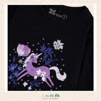 Deux Par Deux: Organic Jersey Shirt - Navy Unicorn