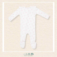 Angel Dear: Little Horseshoes Pink - 2 Way Ruffle Sleeve Zipper Footie
