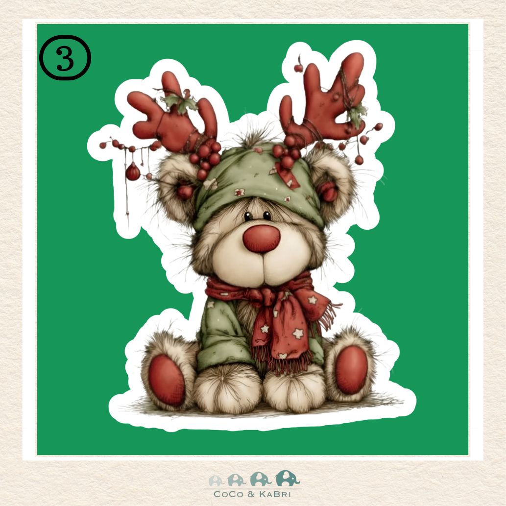 Christmas Stickers 1.5" Wide