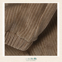 Close-up detail of the premium velour material showing the soft, velvety texture and the high-quality stitching on the cargo pocket flaps
