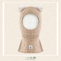 Deux Par Deux: Baby Knit Bear Balaclava Light Taupe 6/24m
