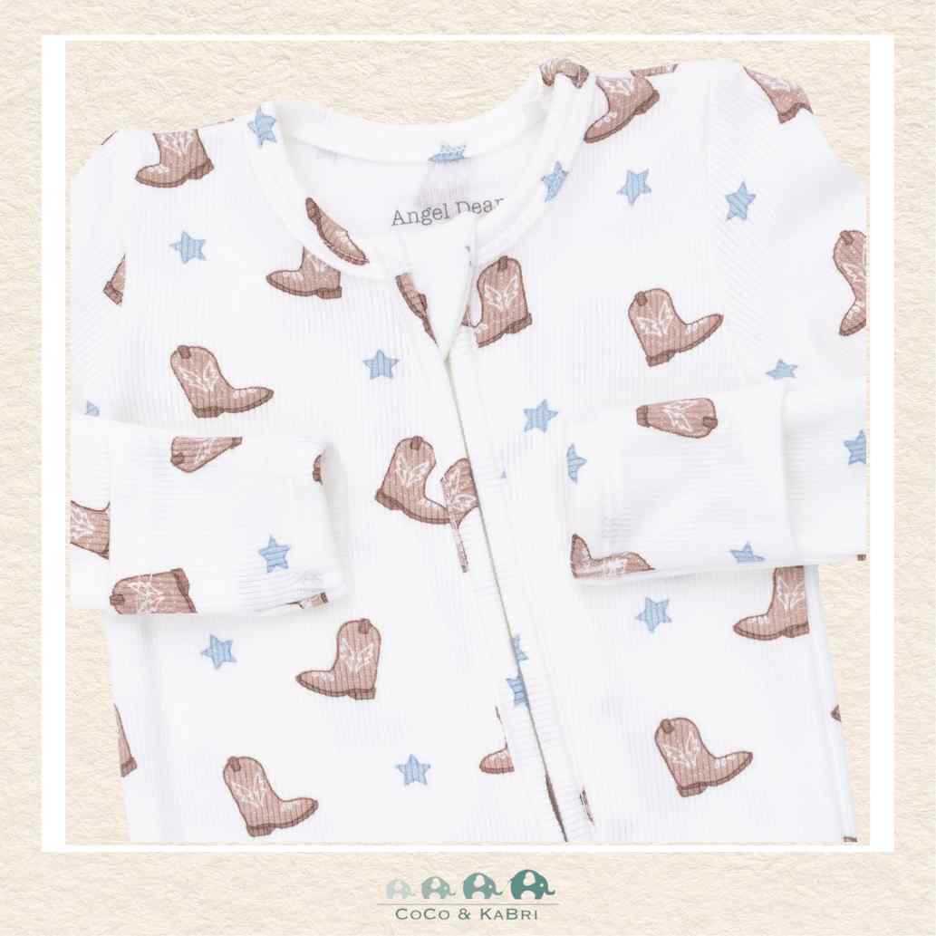 Angel Dear: Mini Cowboy Boots - 2 Way Zipper Footie