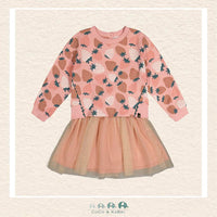 Deux Par Deux Bi-Material Dress (Strawberry)