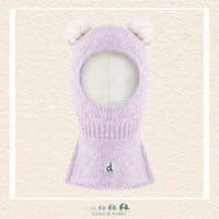 Deux par Deux Baby Knit Bear Balaclava Lavender 6/24m