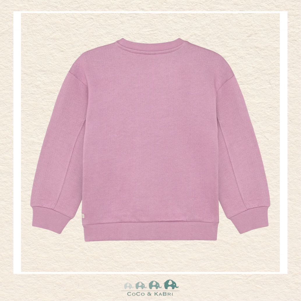 Daily7 Girls' Organic Cotton Studded Sweater in Valerian