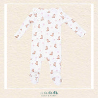 Angel Dear: Mini Cowgirl Boots - 2 Way Ruffle Sleeve Zipper Footie