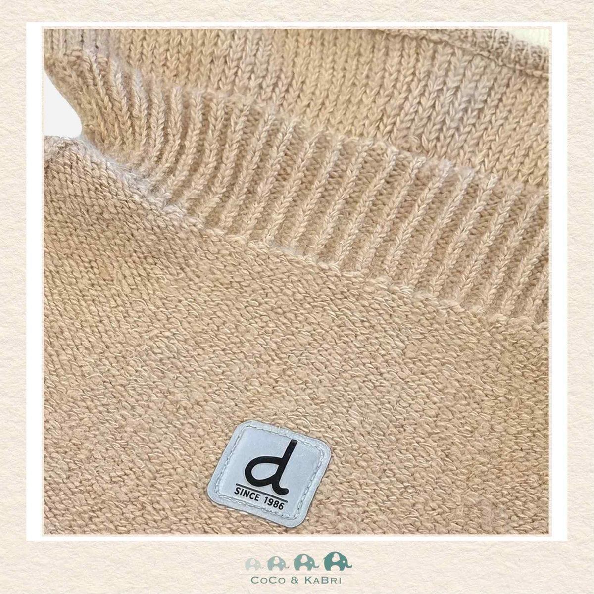 Deux Par Deux: Baby Knit Bear Balaclava Light Taupe 6/24m