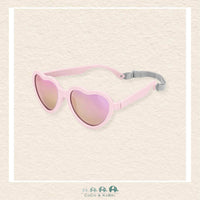 Jan & Jul Heart Shaped Sunglasses for kids in a durable flexible frame with an adjustable stay-on strap